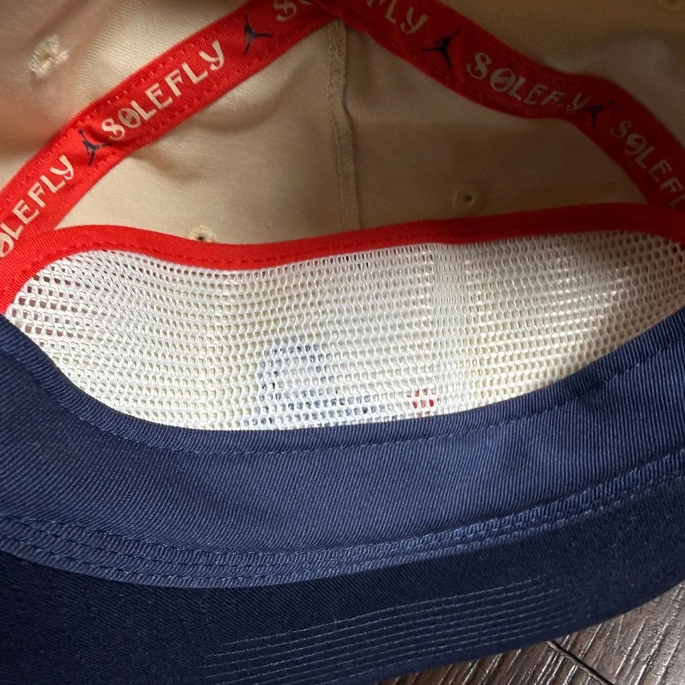 Jordan SoleFly Snapback Hat Mens L/XL Cream Blue Scorpion SF Pro Cap